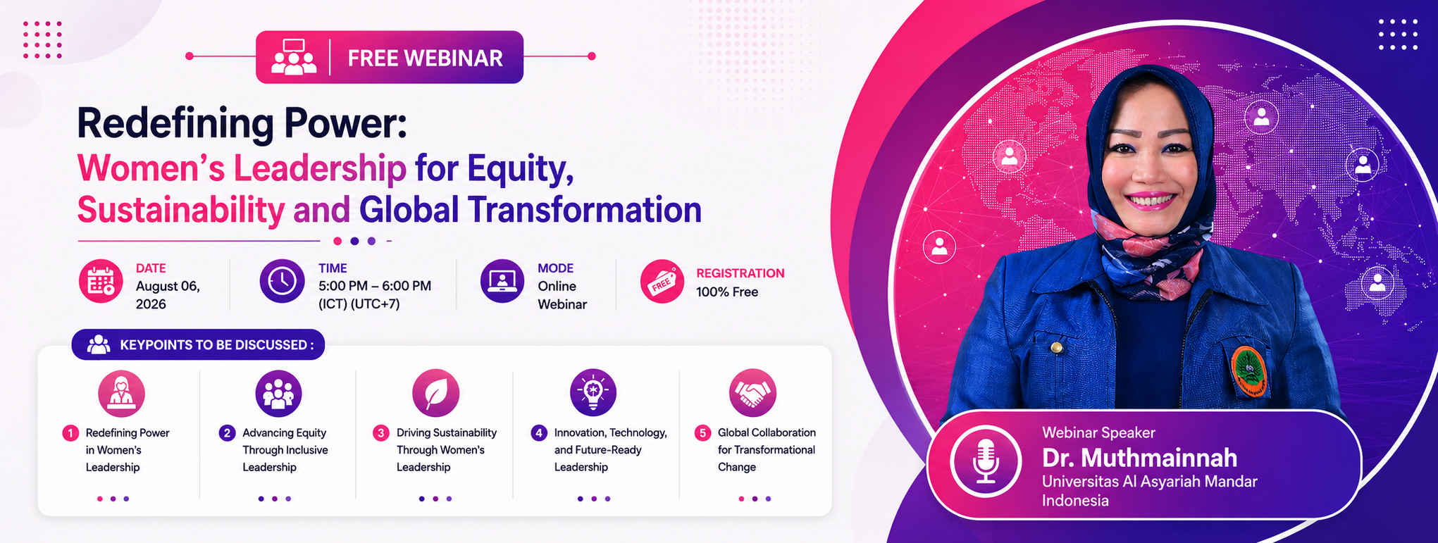 Free Webinar - Redefining Power: Women's Leadership for Equity, Sustainability and Global Transformation